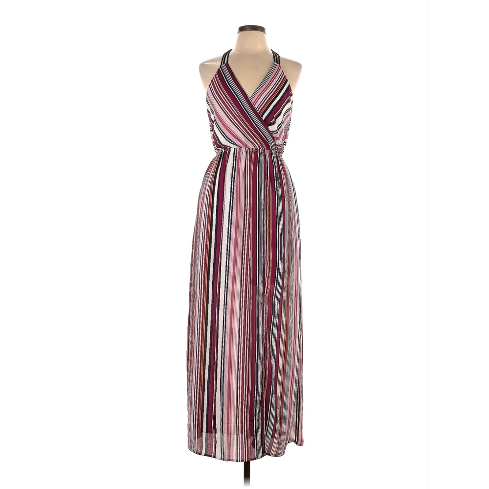 Multicolor long stripe dress size large women
